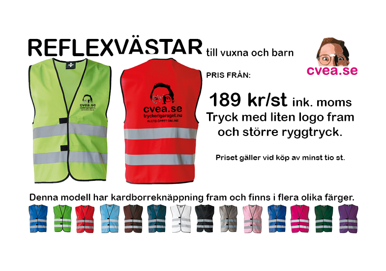 Du visar för närvarande Reflexvästar med tryck