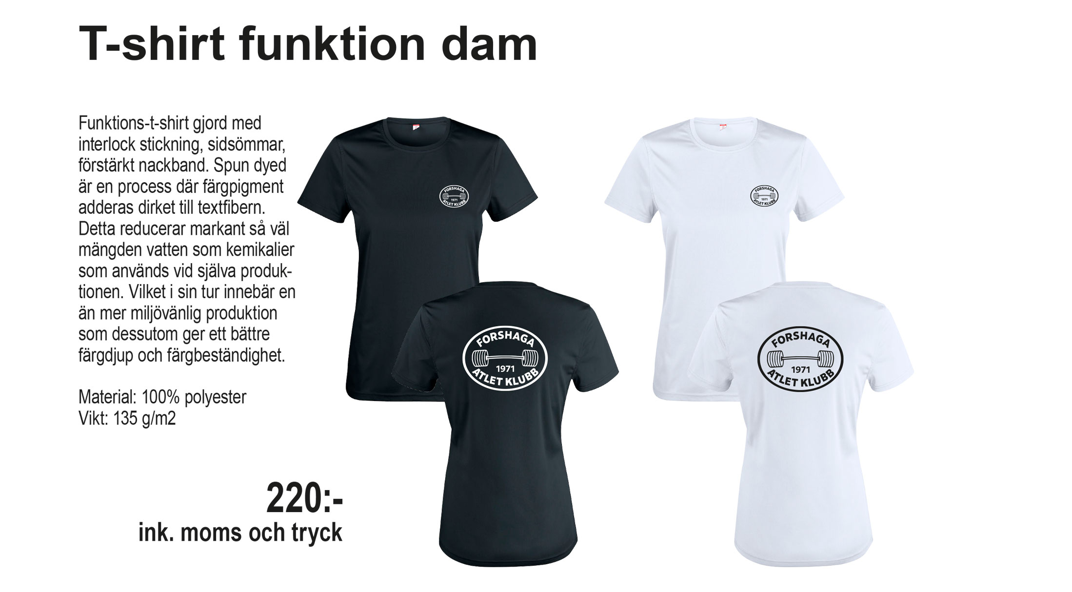 FAK T-shirt funktion dam